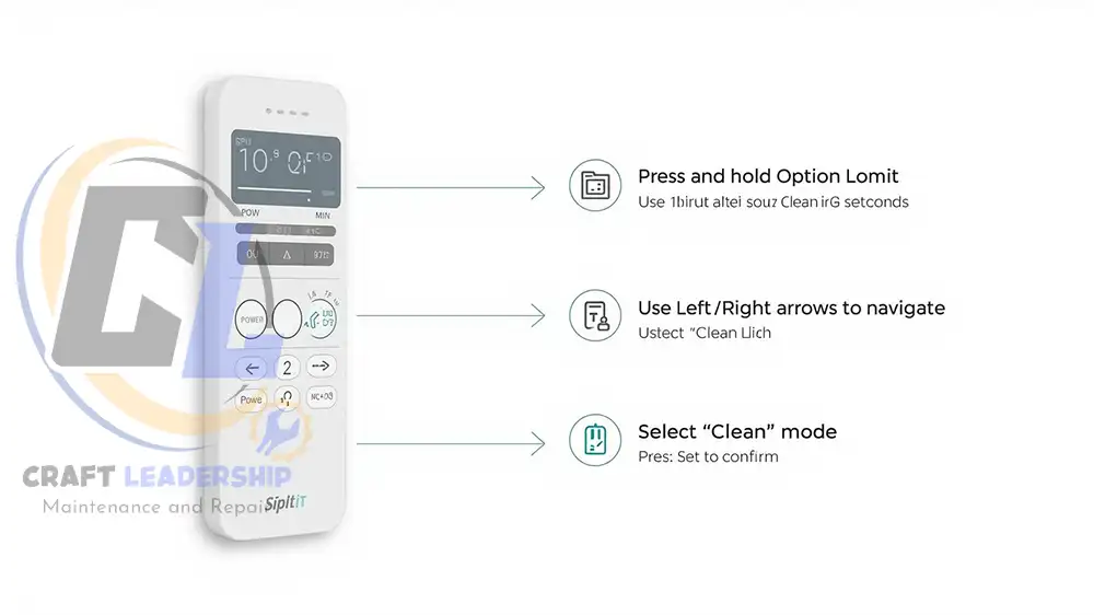 شرح وظيفة زر Self Clean أو Clean في ريموت المكيف