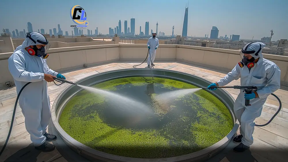 تنظيف خزان الماء من الطحالب